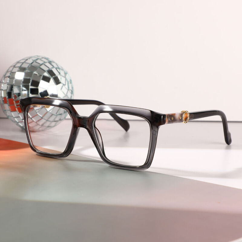Senior Square Grey Glasses