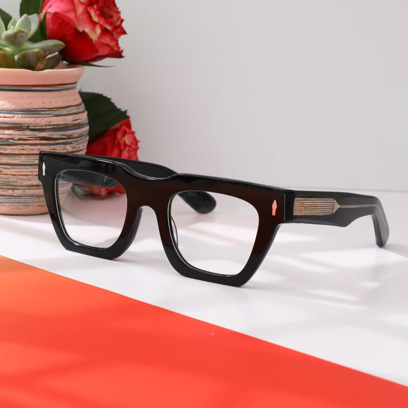 Zimmerm Quadratische Schwarze Brille