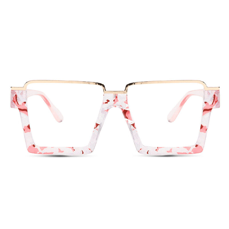 Olga Square Pink Glasses