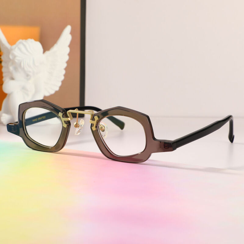 Troy Geometric Grey Glasses