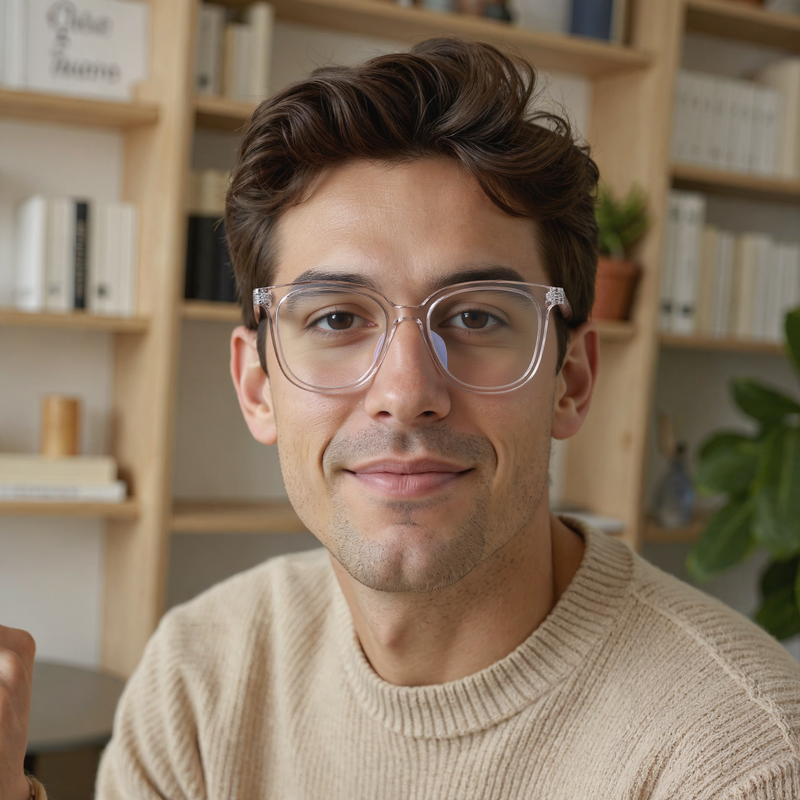 Edmun Square Grey Glasses