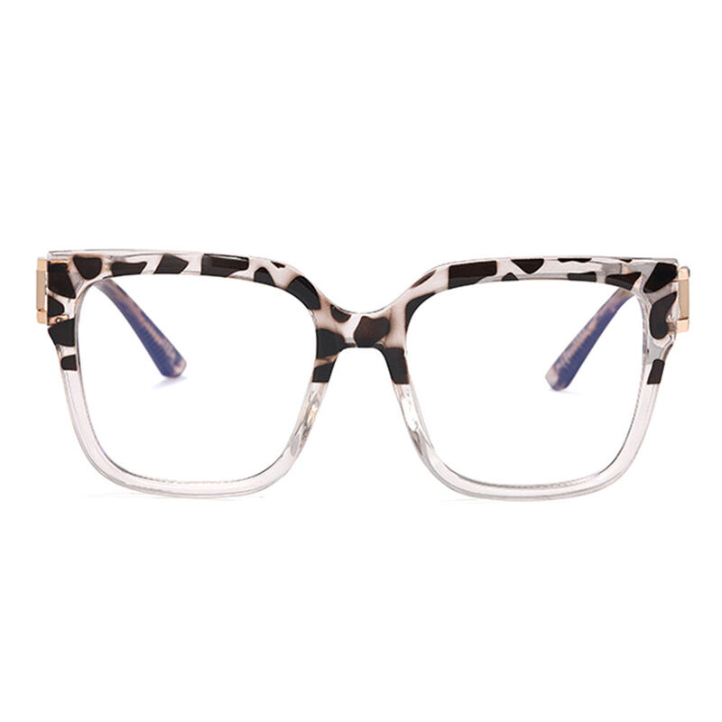 Aileen Square Leopard Glasses