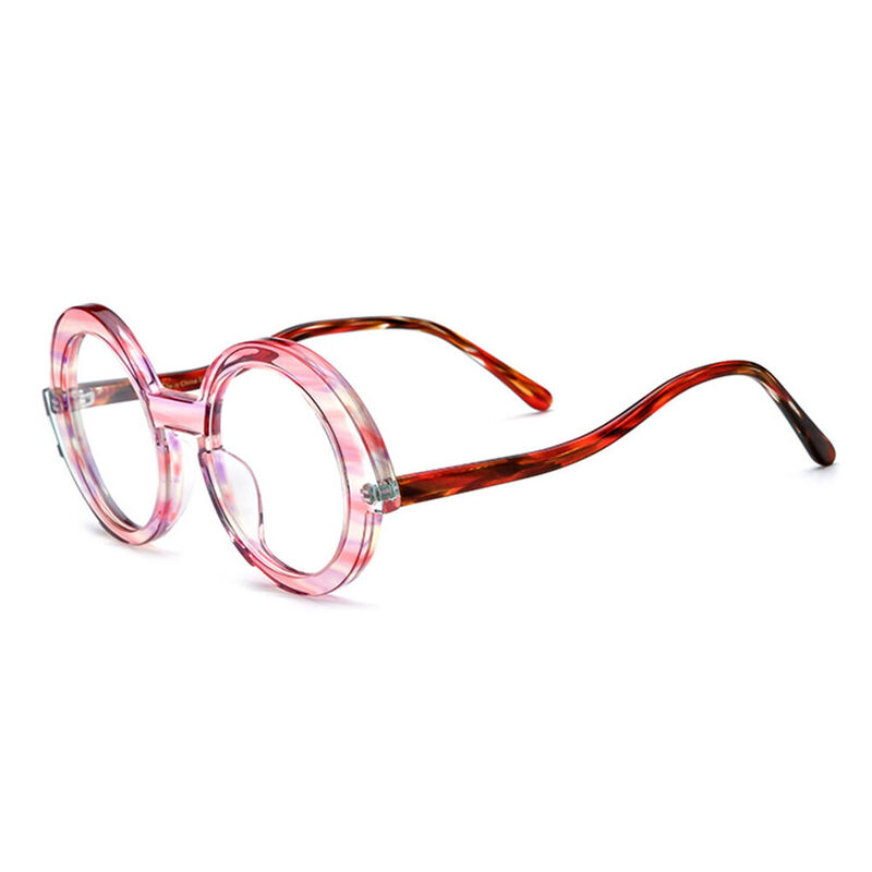 Brien Round Red Glasses