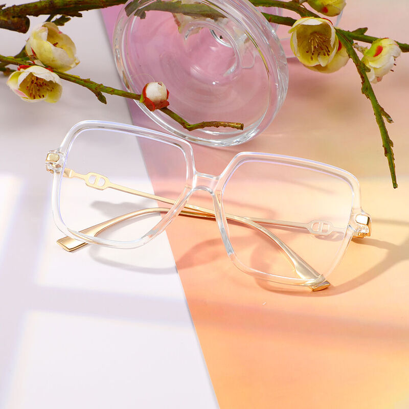 Irving Geometric Clear Glasses