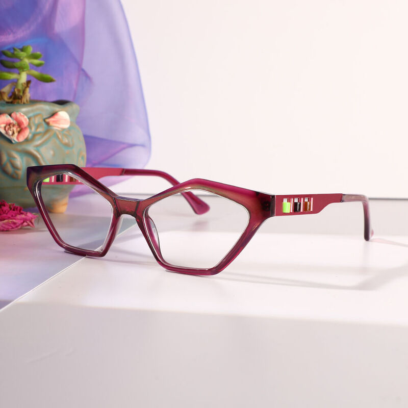 Darcy Cat Eye Purple Glasses