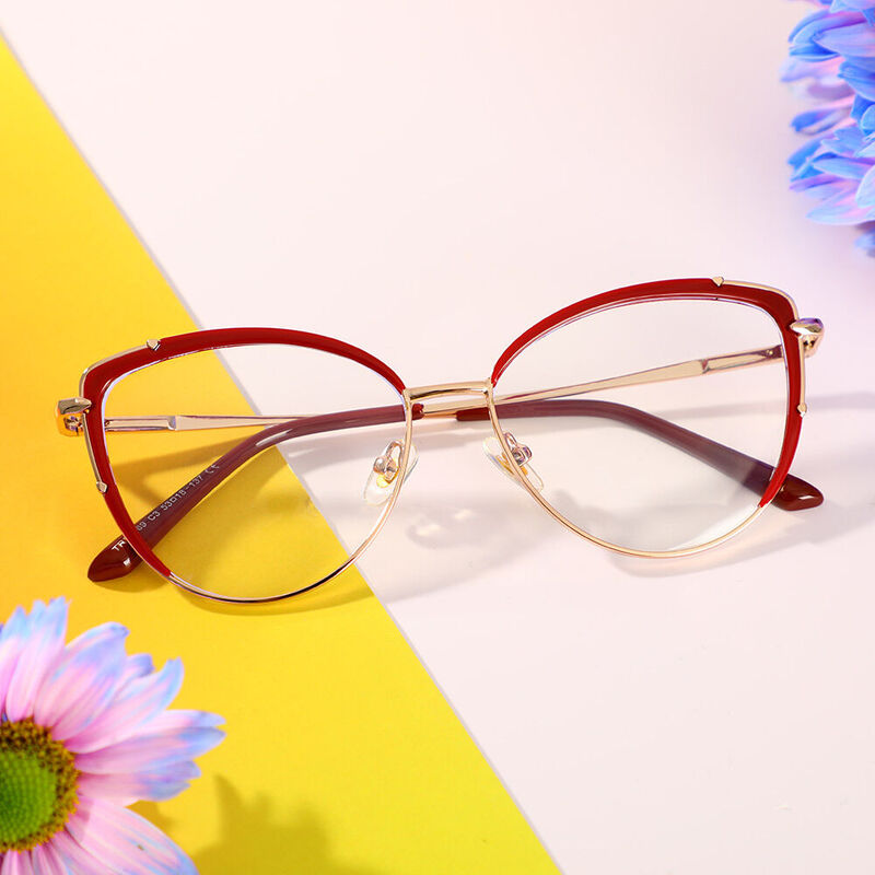 Goldsmith Cat Eye Red Glasses