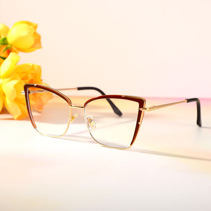 Occhiali da Vista  Burke Cat Eye Marrone