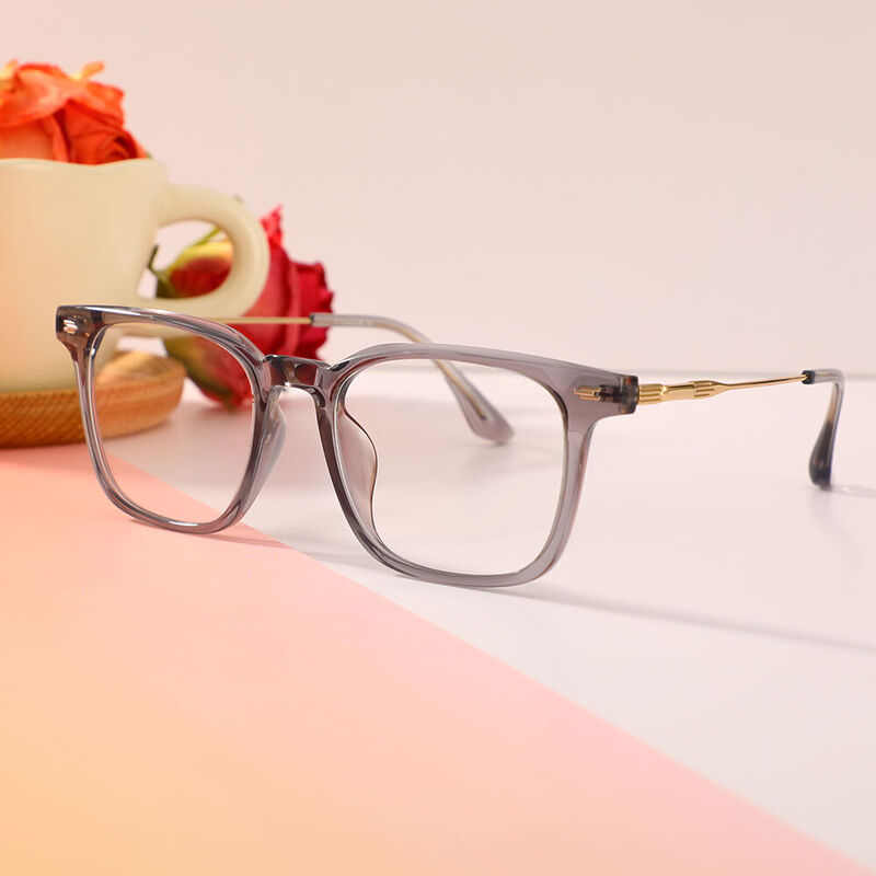 Polly Square Gray Glasses
