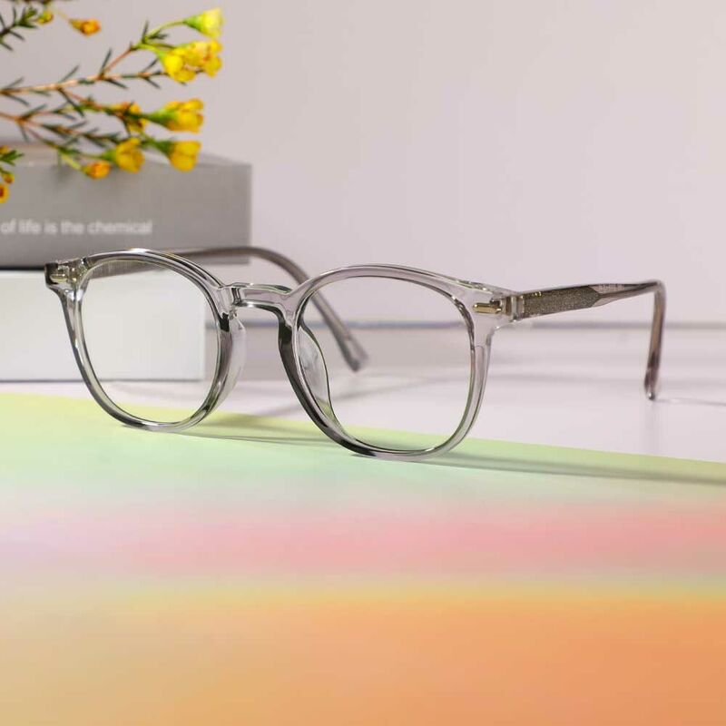 Scripps Round Gray Glasses