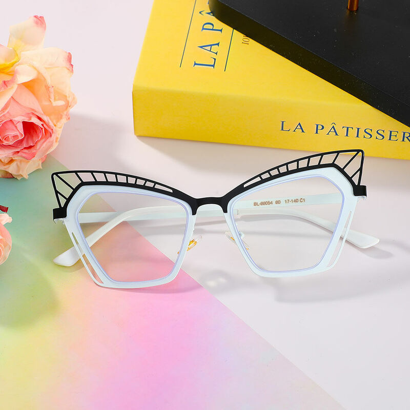 Eisenhowe Cat Eye White Glasses