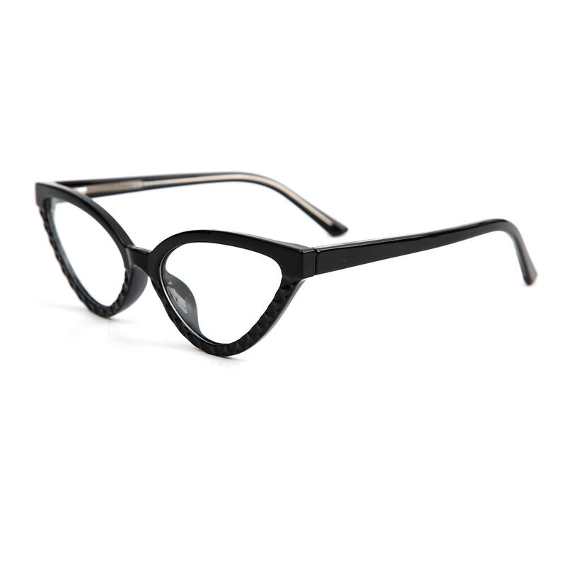 Abigail Cat Eye Schwarze Brille