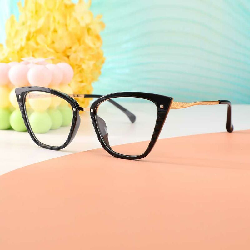 Occhiali da Vista Daphne Cat Eye Nero