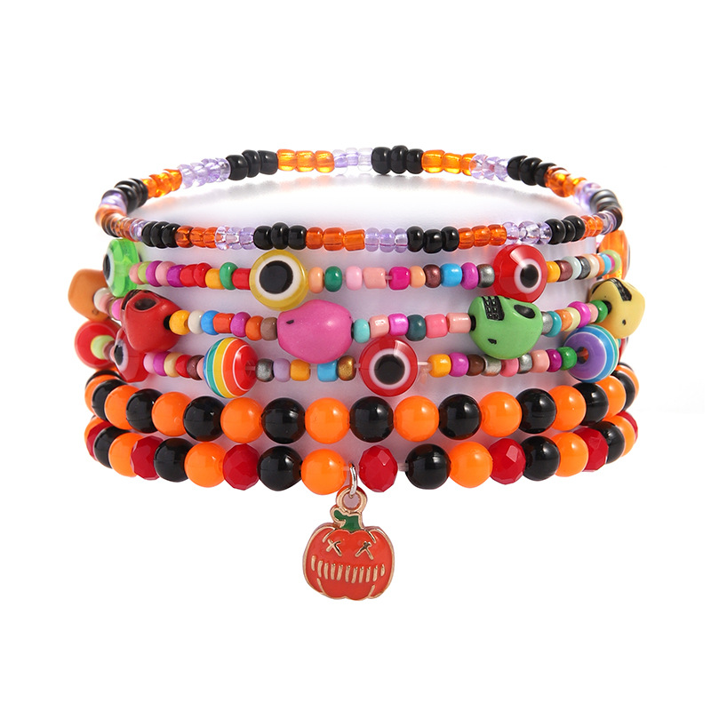 Braccialetti Zucca di Halloween 6 pezzi