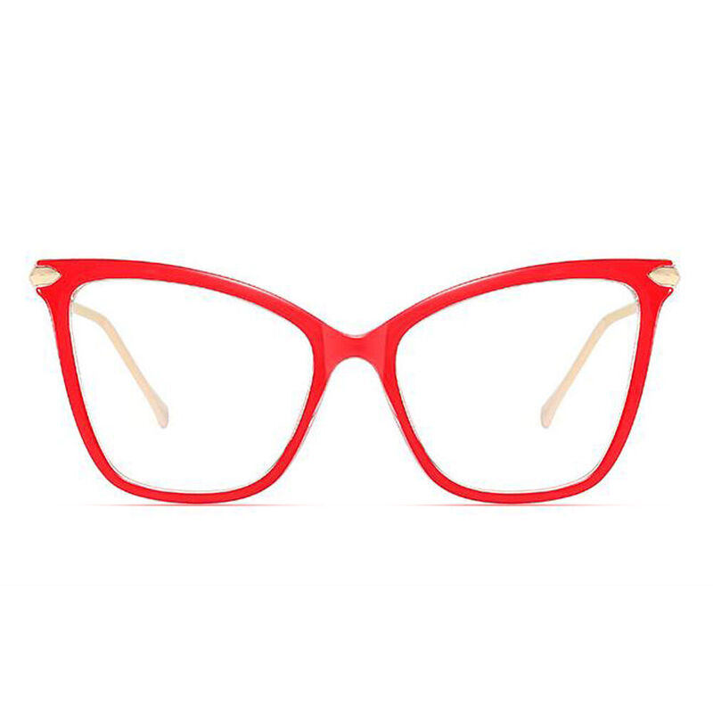 Carole Cat Eye Red Glasses