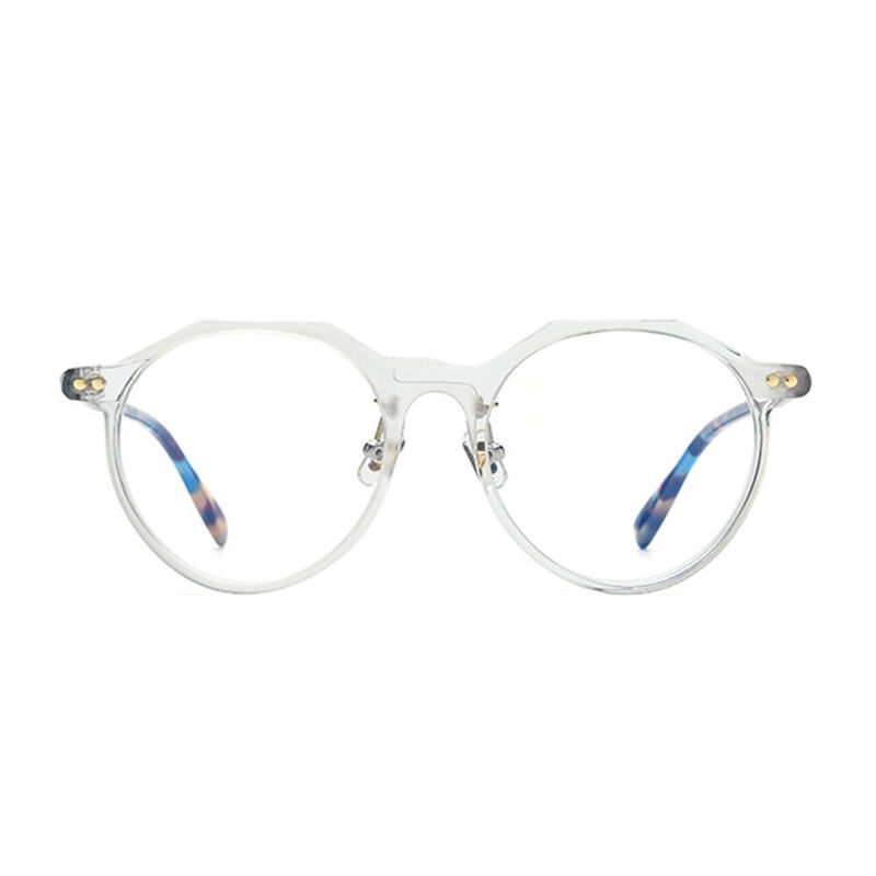 Moussa Round Clear Glasses