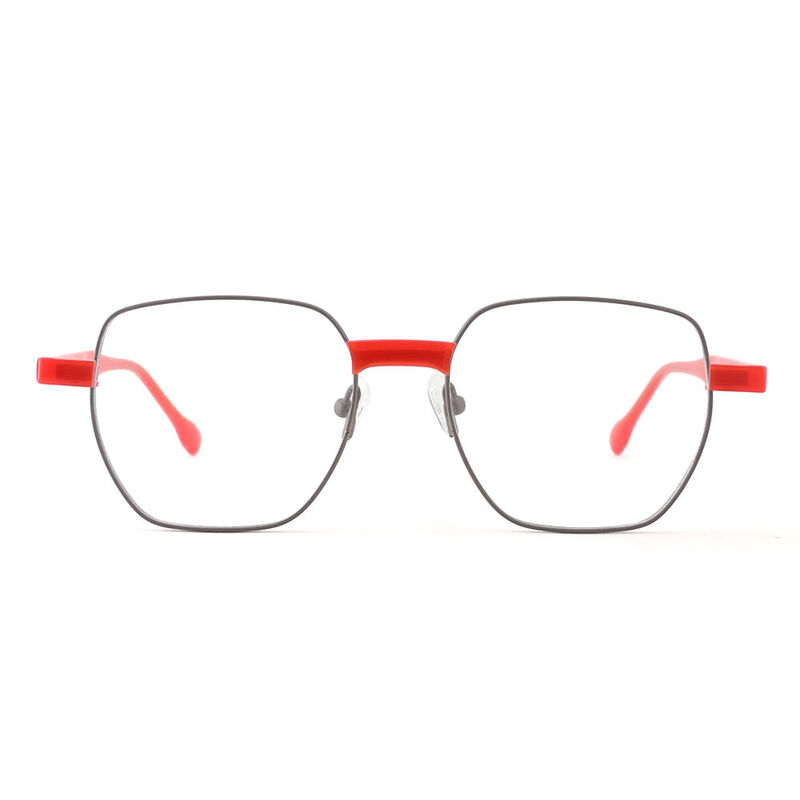 Broad Geometric Brown Glasses