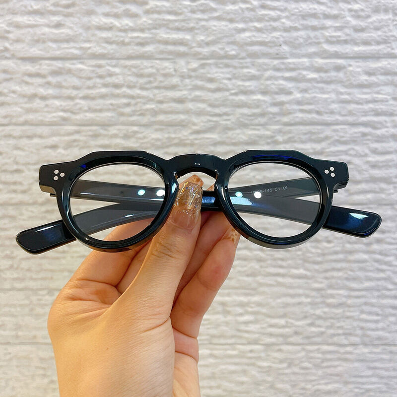 Cedrica Round Black Glasses