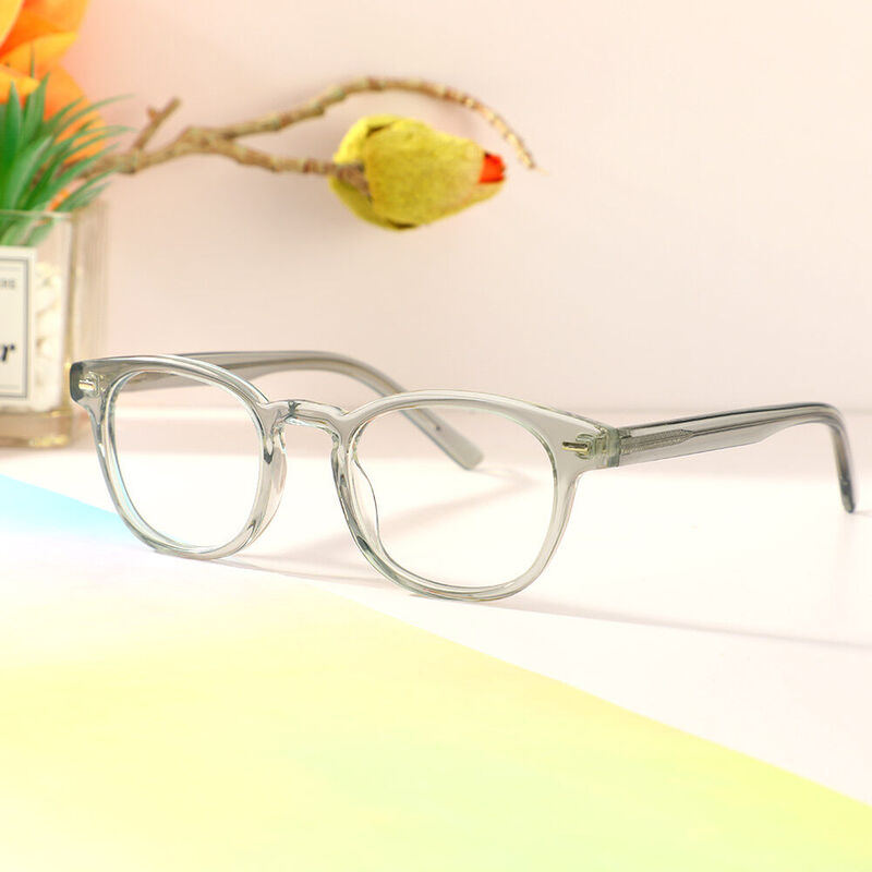 Lew Square Grey Glasses