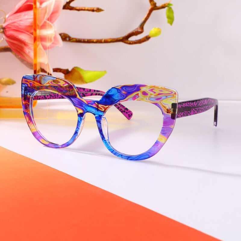 Clyde Cat Eye Purple Glasses