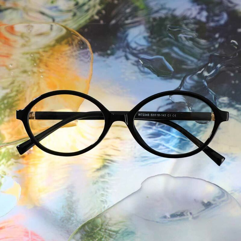 Odelia Ovale Schwarze Brille