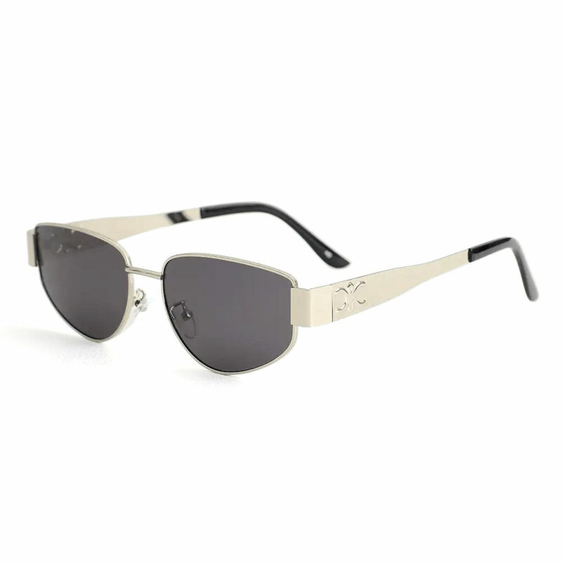 Gwendolyn Oval Silver Sunglasses