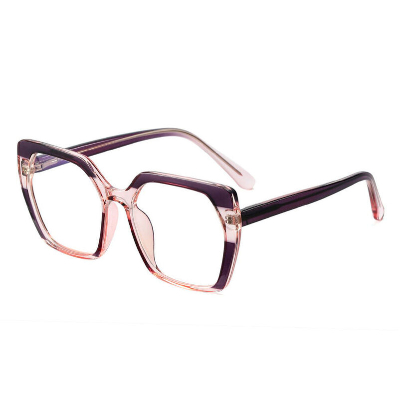 Roxanne Geometric Purple Glasses