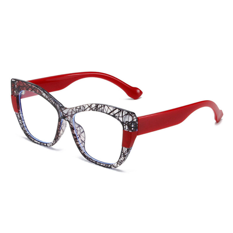 Philey Cat Eye Black Clear Glasses