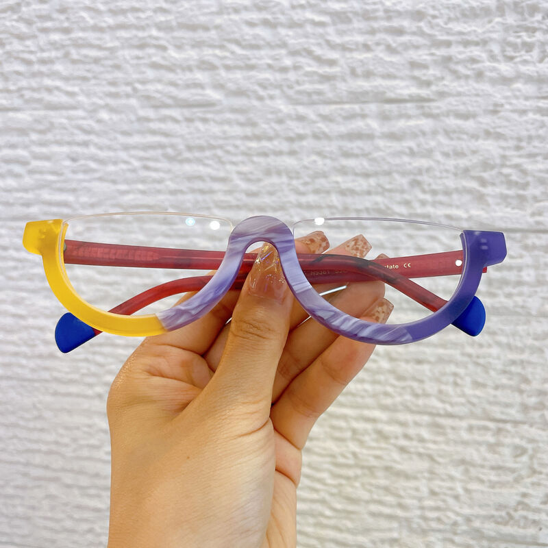 Yvetta Oval Purple Glasses