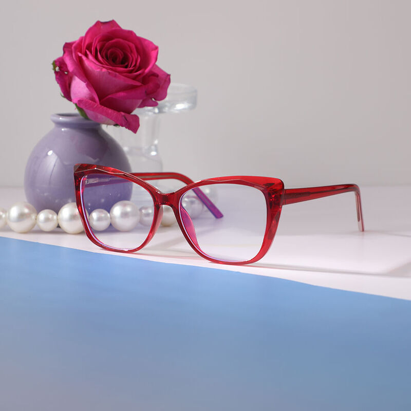 Lunettes de Vue Cornelie Cat Eye Rouge