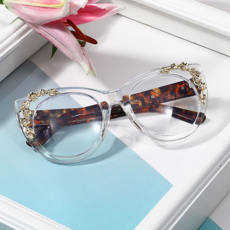 Earu Cat Eye Clear Glasses