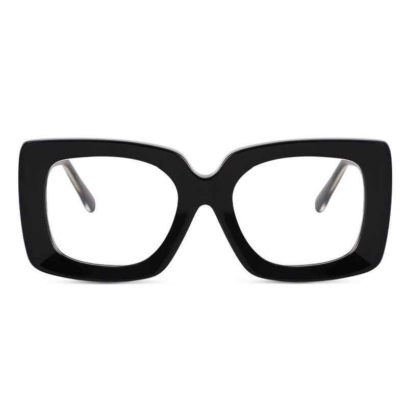 Symon Square Black Glasses