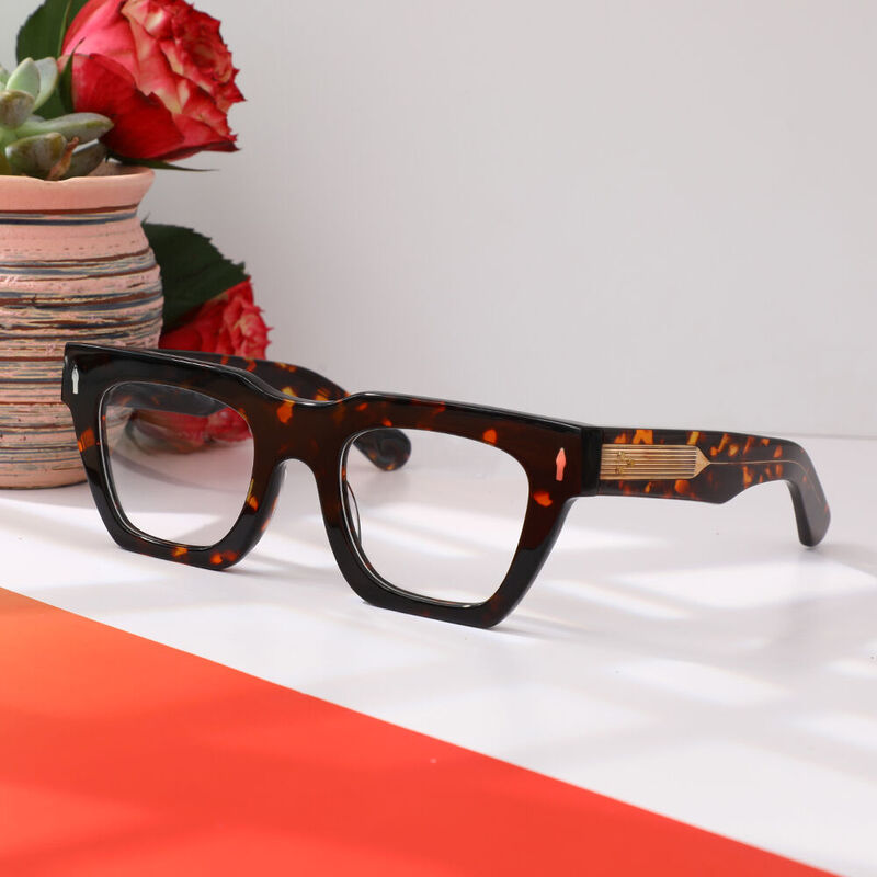 Zimmerm Square Tortoise Glasses