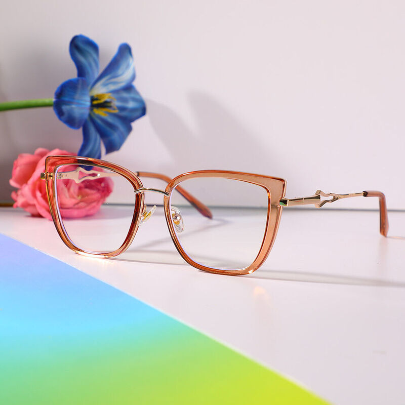 Henry Cat Eye Brown Glasses
