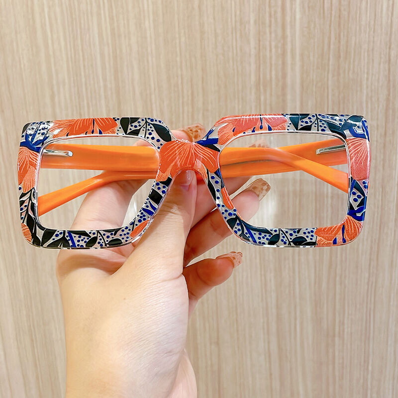 Lunettes de Vue Bron Carré Orange