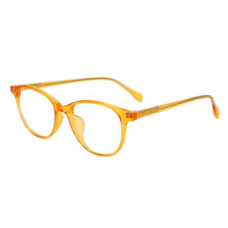 Nelly Oval Yellow Glasses