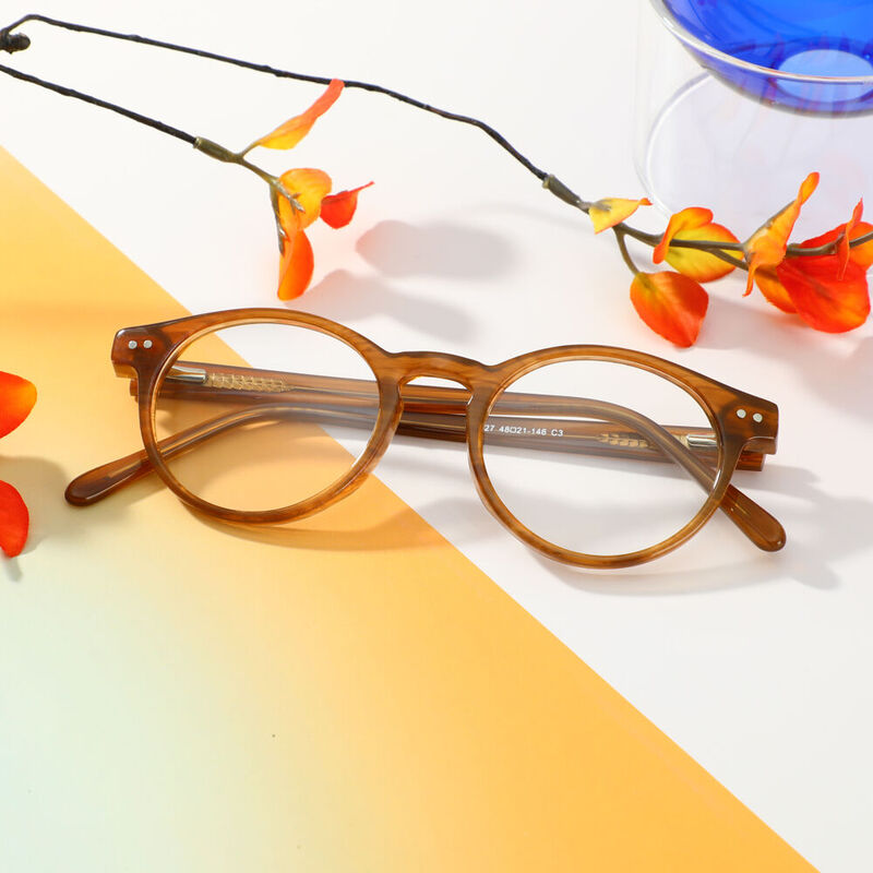 Lucia Round Tortoise Glasses