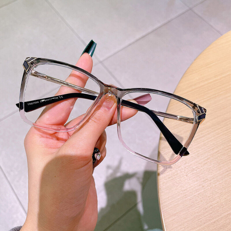 Newman Cat Eye Gray Glasses