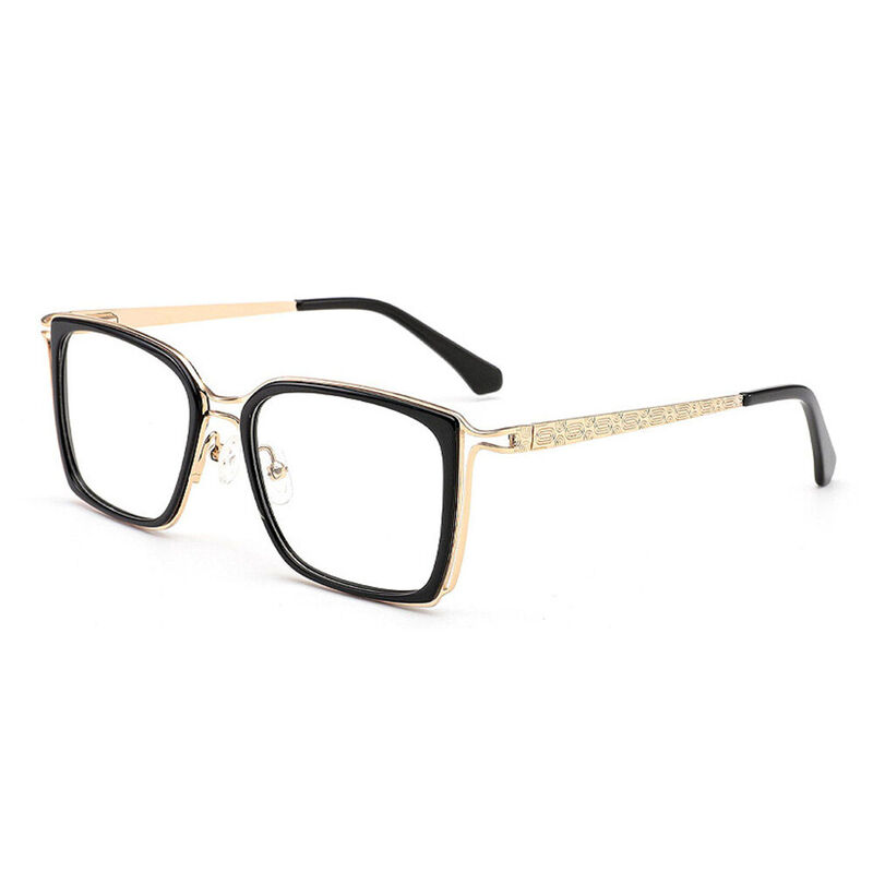 Eugene Square Black Glasses