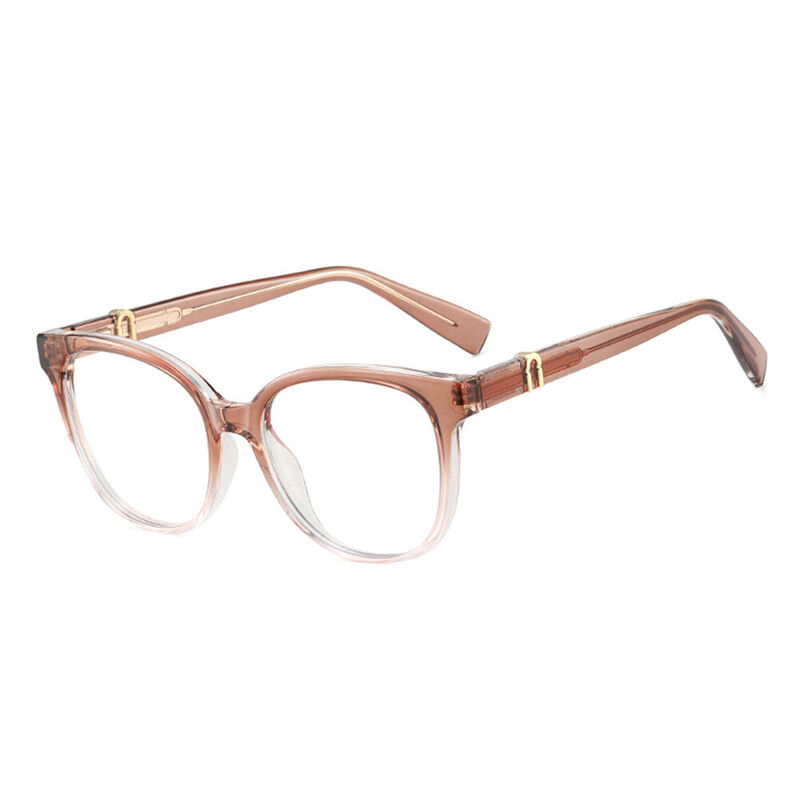 Lillian Round Brown Glasses