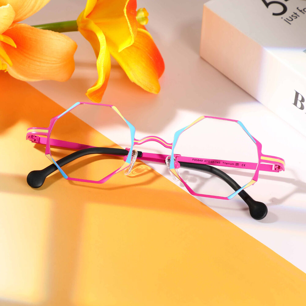 Sawye Geometric Purple Glasses