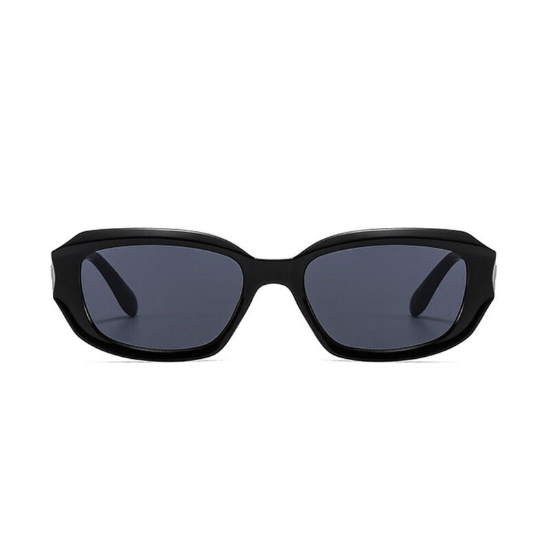 Michael Oval Black Sunglasses