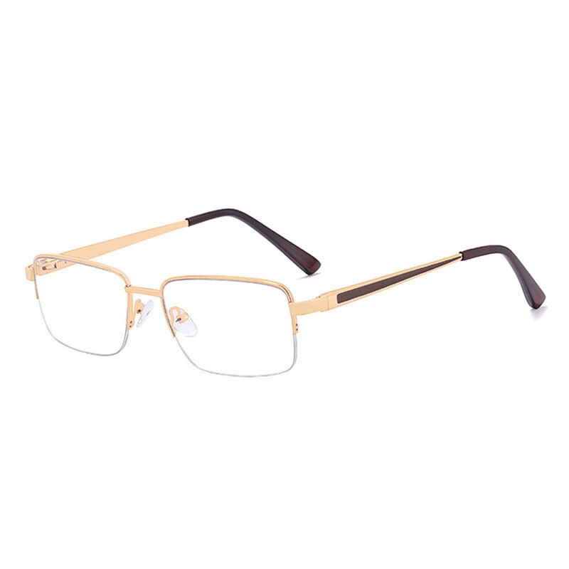 Davy Rectangle Gold Glasses