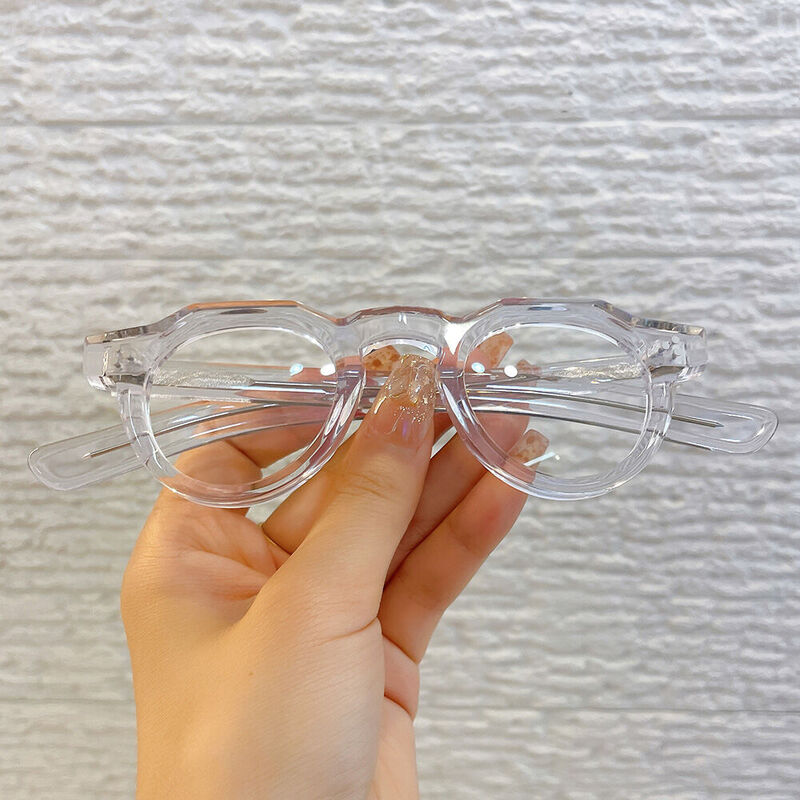 Cedrica Round Clear Glasses