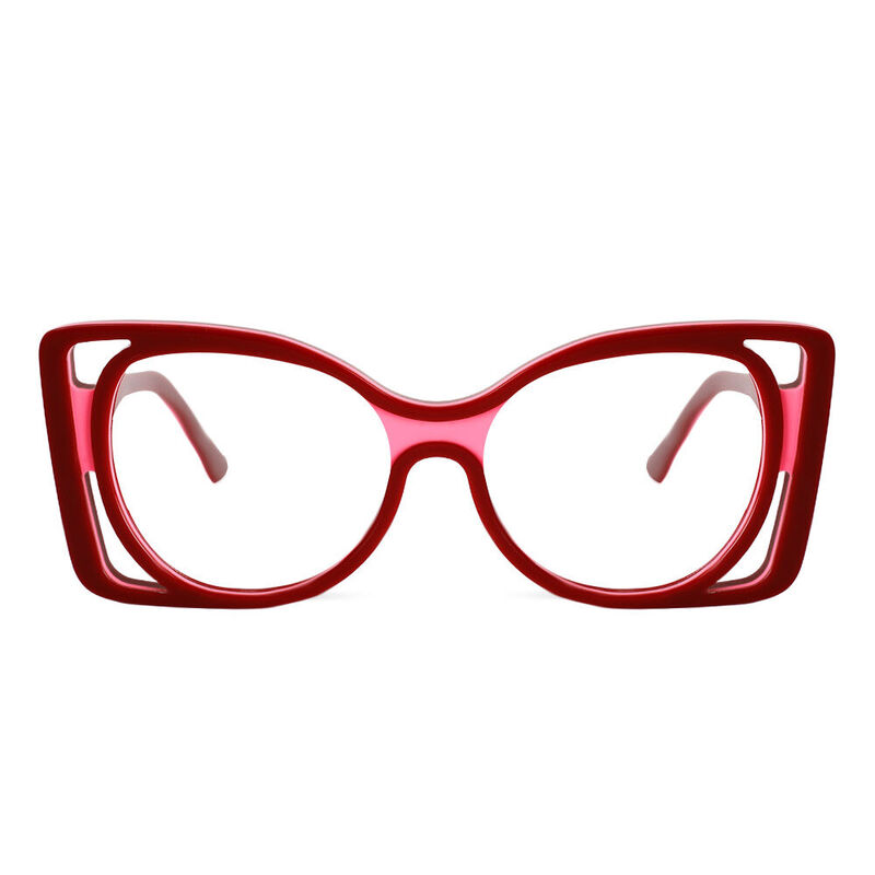 Conan Cat Eye Red Glasses