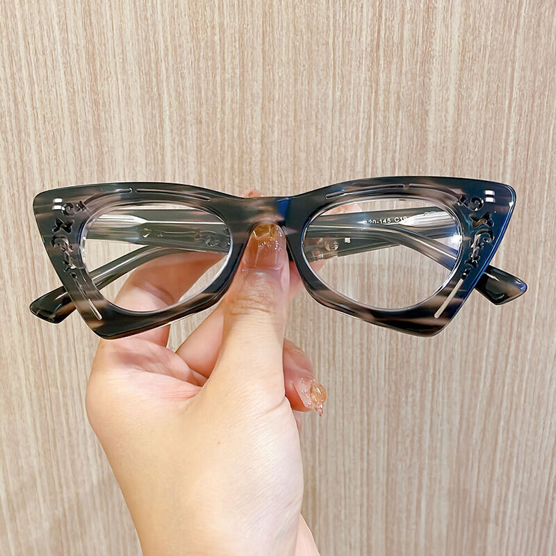 Lunettes de Vue Aldrida Cat Eye Gris