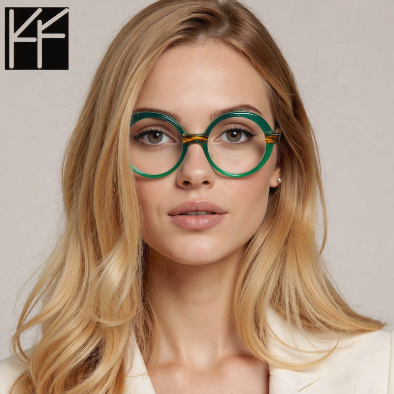 Berg Round Green Glasses