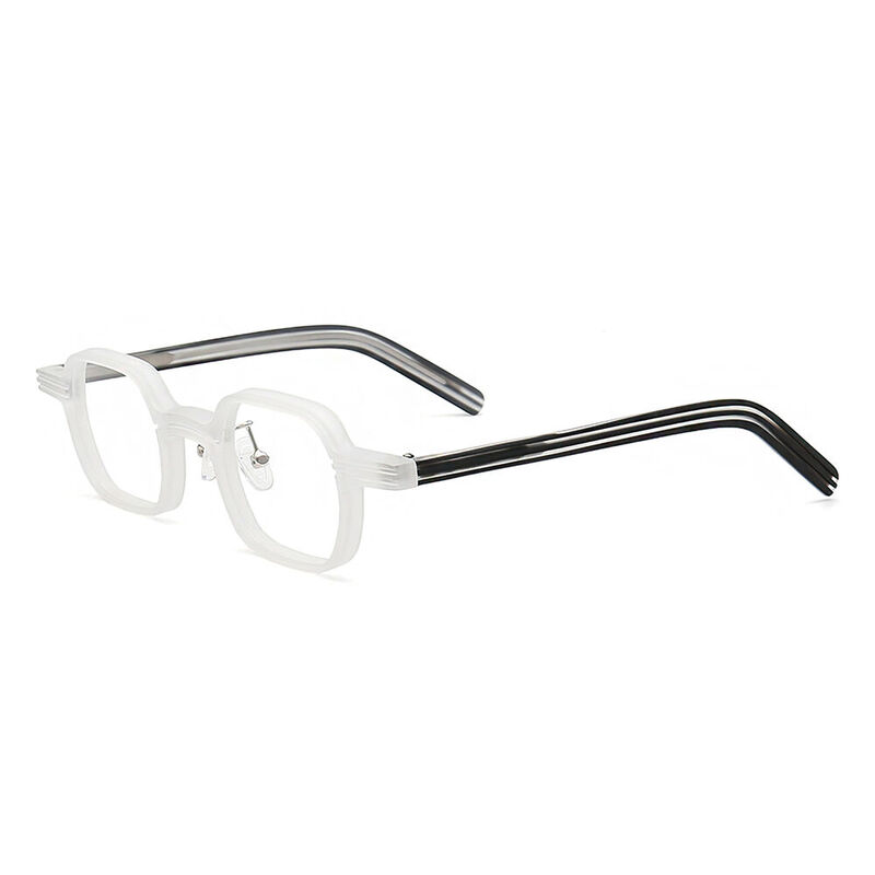 Bernard Square White Glasses