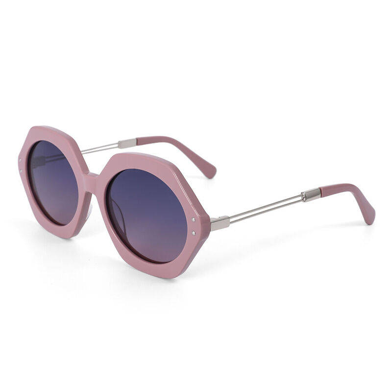 Mathilde Geometric Pink Sunglasses