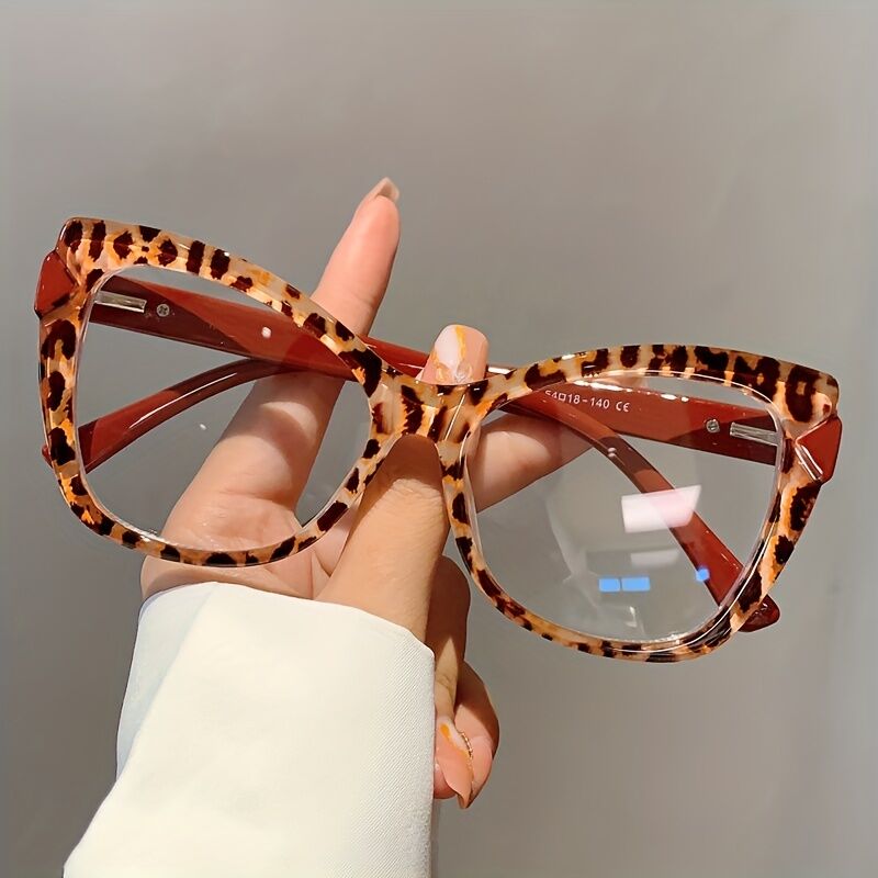 Isabella Cat Eye Leopard Glasses