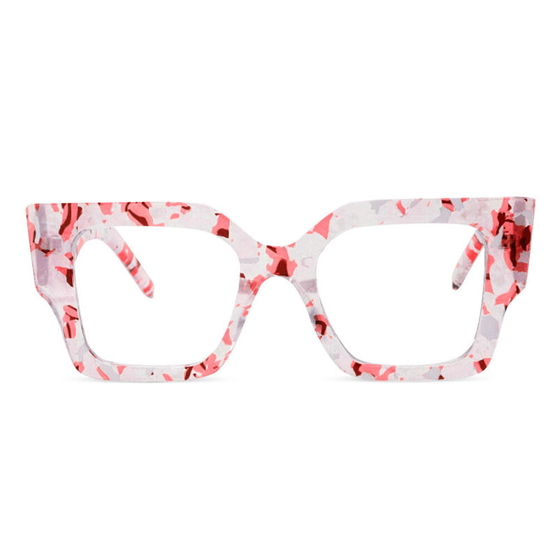 Camille Square Pink Glasses